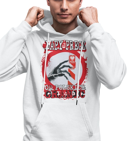 BLUZA Z KAPTUREM PATRIOTYCZNI ŁAPY PRECZ